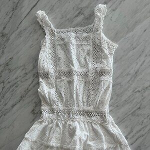 Onda de Mar White Beach Cover Up, Size S